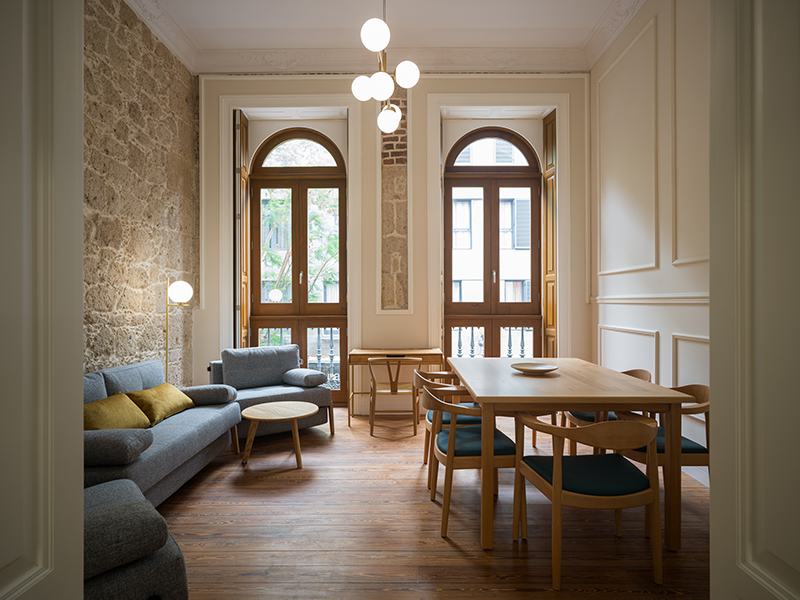 Vista interior de los apartamentos